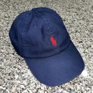 Polo Ralph Lauren men’s Cotton Baseball Cap Navy. One Size. Preowned